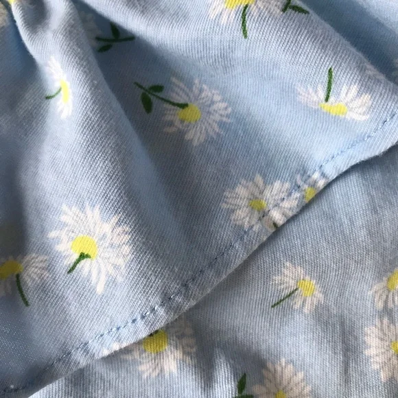 Zara Girls NWT Blue Flower Print Top Ruffle Detail Sz 9 - Picture 6 of 10